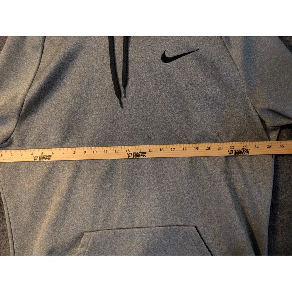 Nike Dri-FIT Hoodie Mens XXLTGray Pullover High Neck Zip Pocket Running Athletic